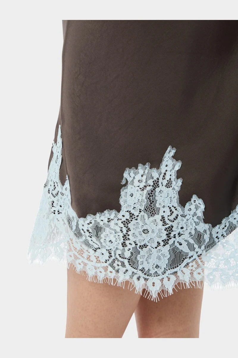 Neo Noir - Naira Lace Skirt 167839 - 676 - Dark Brown