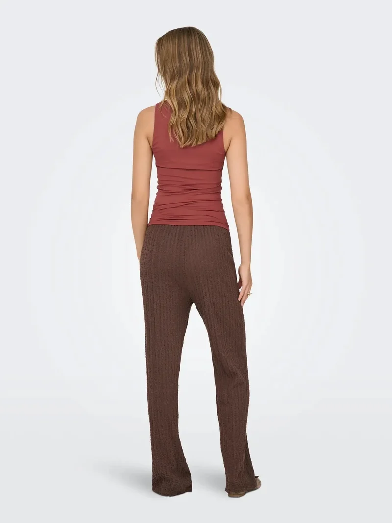Only - Onlella Wide Pant - 4952854 Chocolate Martini