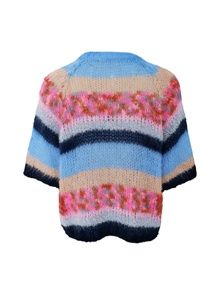 Black Colour - Bcsophie Striped Jumper 1242 - Blue Multi
