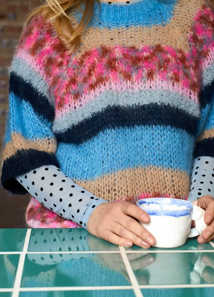 Black Colour - Bcsophie Striped Jumper 1242 - Blue Multi