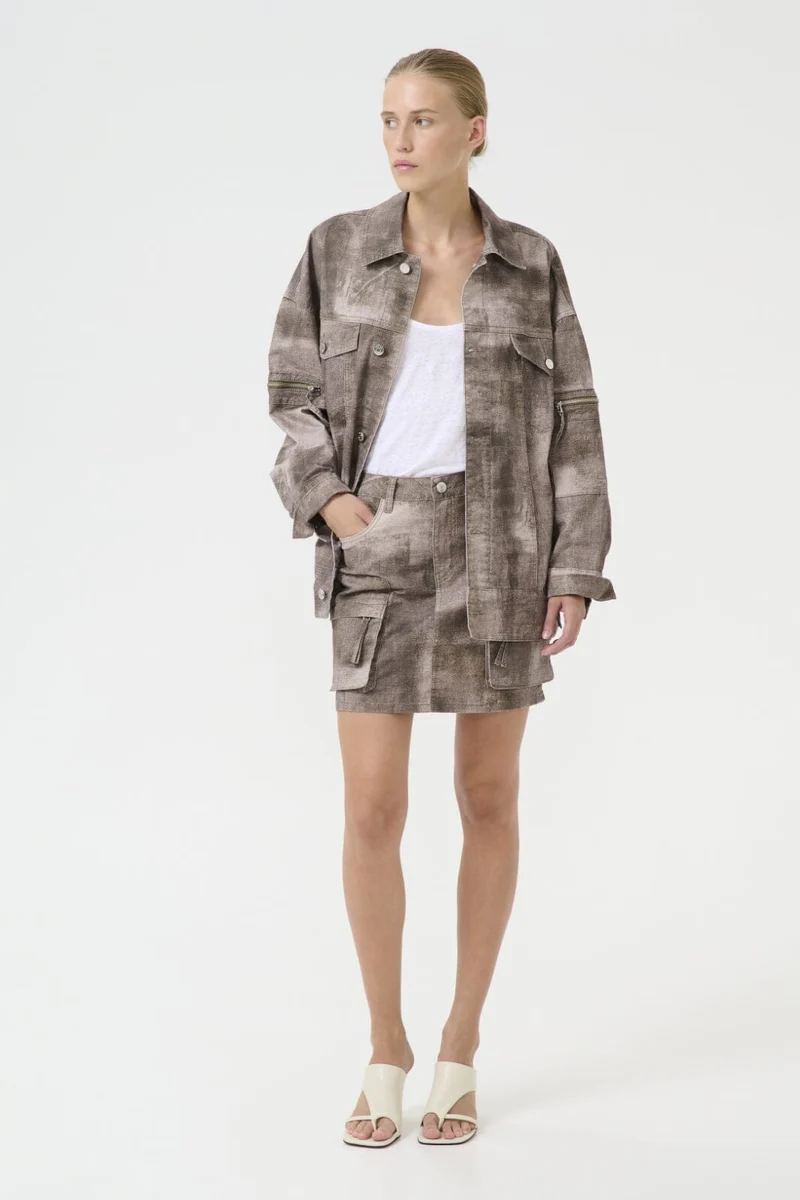 Gestuz - Gzemelen Mini Skirt 10910155 - 107547 - Silver Sage Denim