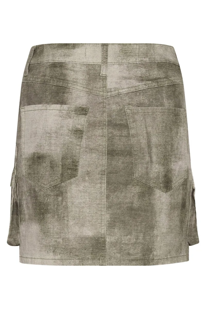 Gestuz - Gzemelen Mini Skirt 10910155 - 107547 - Silver Sage Denim