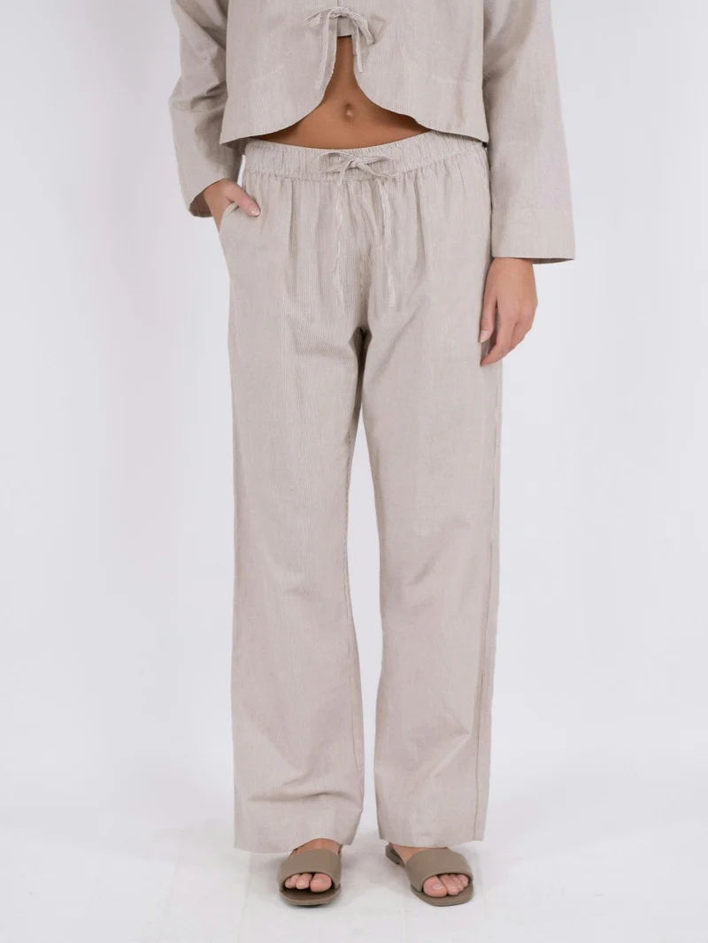 Neo Noir - Sonar Mini Stripe Pants - Sand