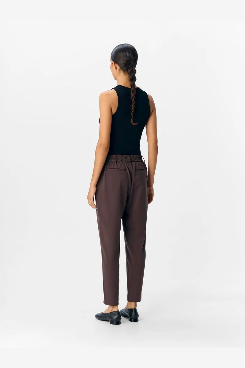 Object - Objlisa Slim Pant - 4856905 Seal Brown