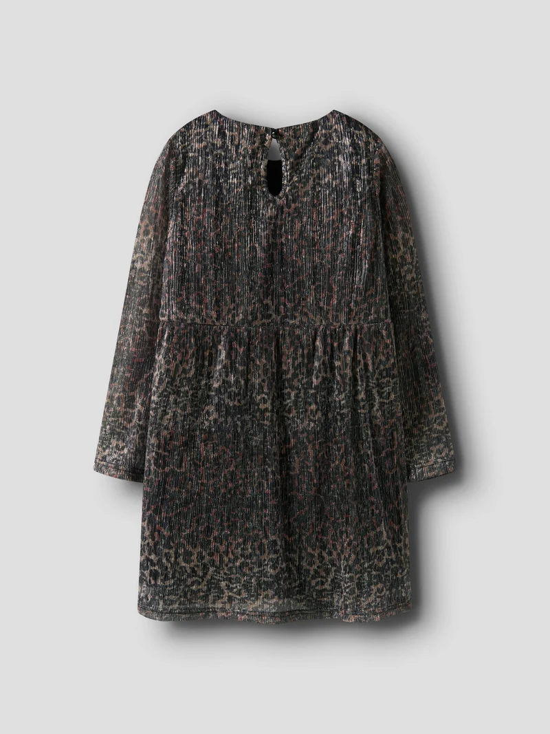 Name It - Nkfrisaring Ls Dress - 4874392 Seal Brown Leo