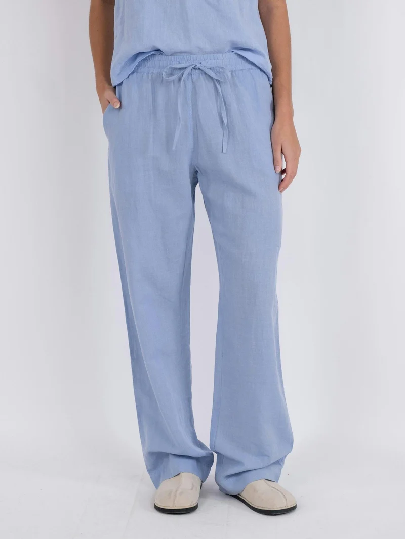 Neo Noir - Sonar Linen Pants - Light Blue