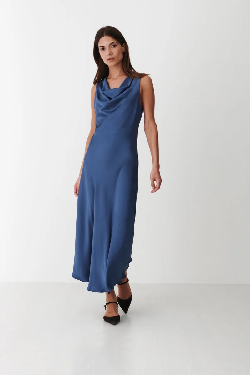 Karmamia - Flow Dress 2237 - Semi Rich Crown Blue