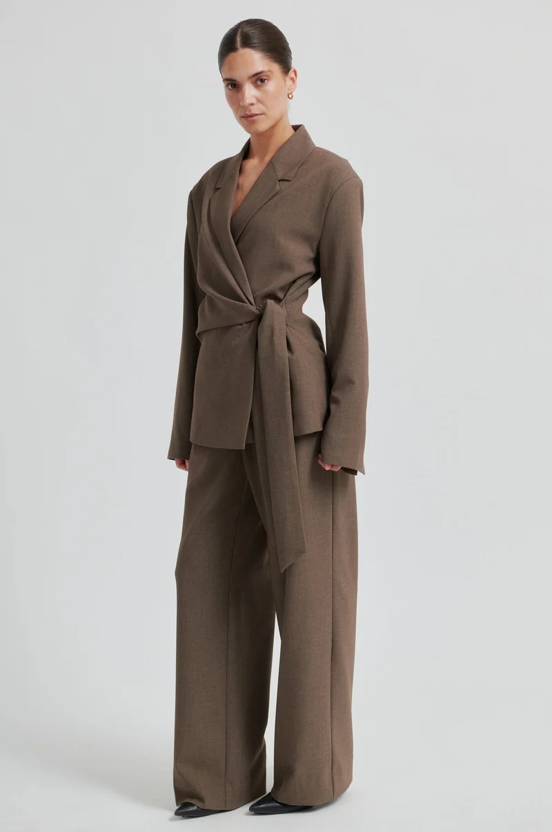 Second Female - Dakota Trousers 60416 - 6144 Mid Brown Melange