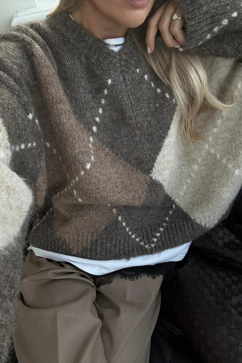 Noella - Lai Knit 14670001 - 1513 - Ash Brown Mix