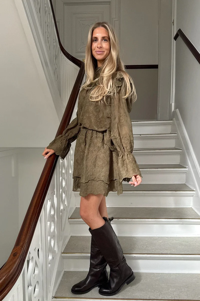 BYIC - Ellinoric Lace Mini Skirt 2576 - Vintage Olive