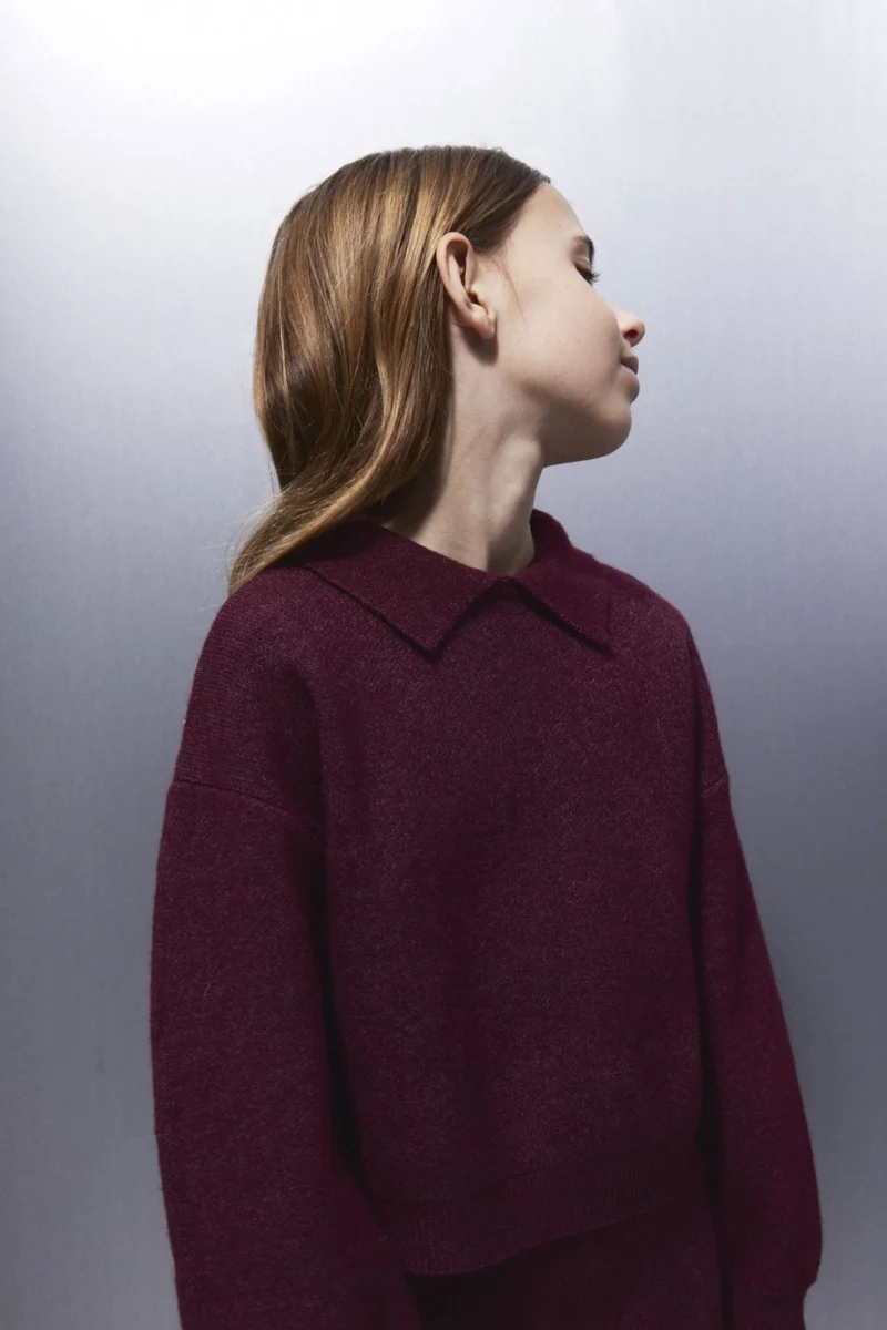 Name It - Nkfsonia Ls Polo Knit - 4889774 Burgundy
