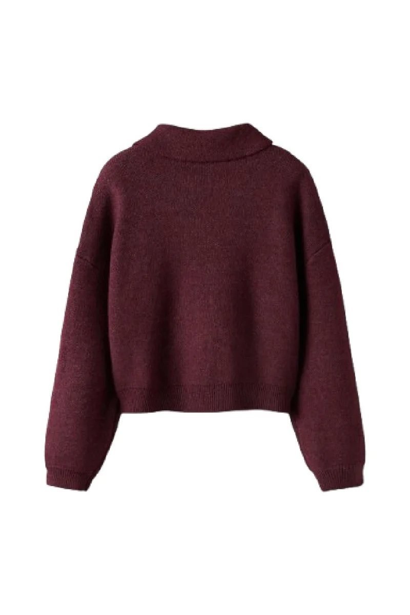 Name It - Nkfsonia Ls Polo Knit - 4889774 Burgundy