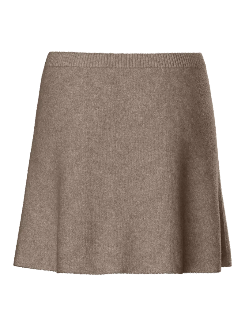 Pieces - Pcmalou Knit Skirt Pwp - 4885769 Taupe Gray Melange