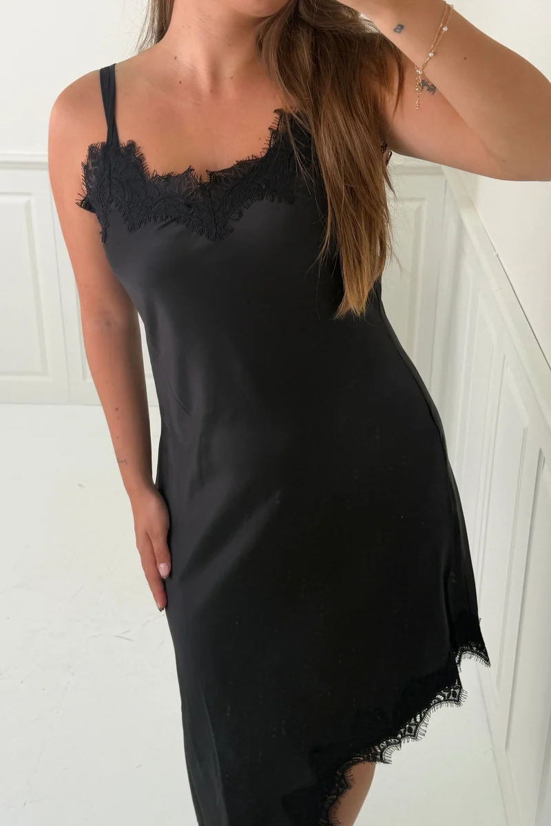 Dear Molly - Lace Long Dress - Black