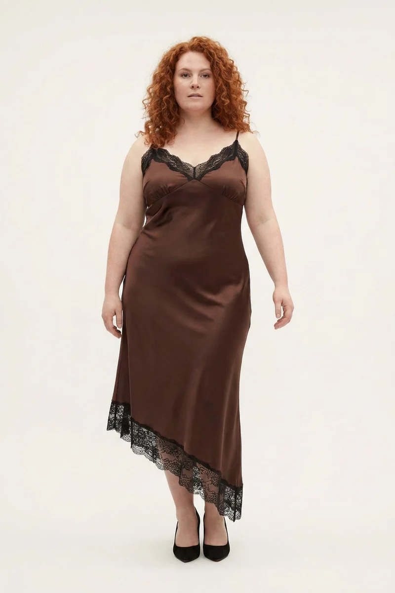 Dear Molly - Lace Long Dress - Brown