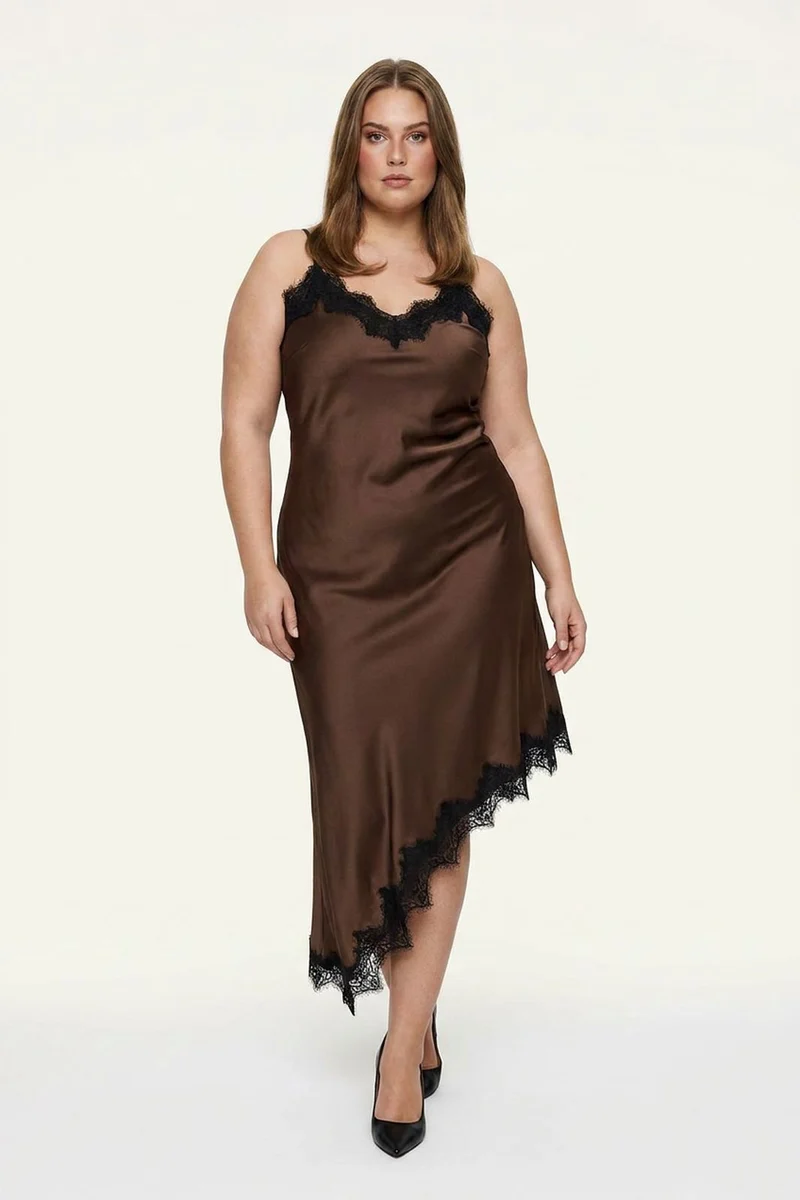 Dear Molly - Lace Long Dress - Brown