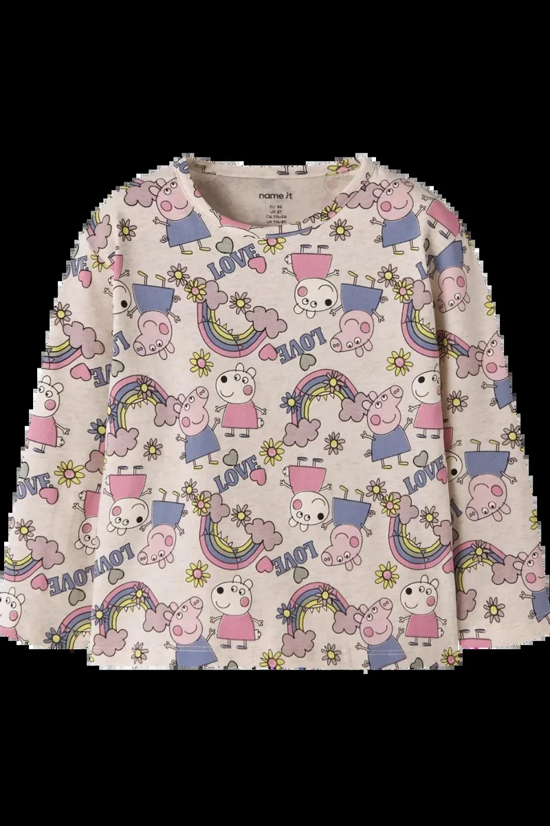 Name It - Nmfdarsy Peppa Ls Nreg Top - 5009657 Peyote Melange