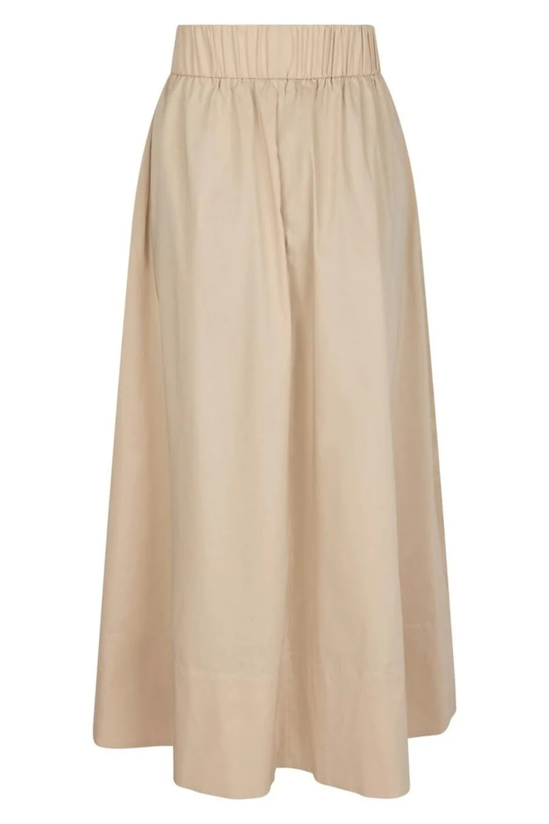 Neo Noir - Yara Long Poplin Skirt 163076 - 125 - Dark Sand