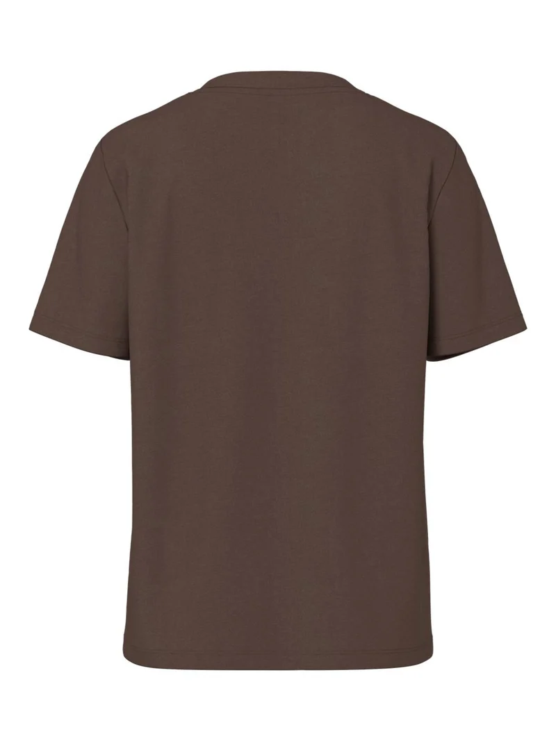 Pieces - Pcria Ss Solid Tee - 4864477 Hot Fudge