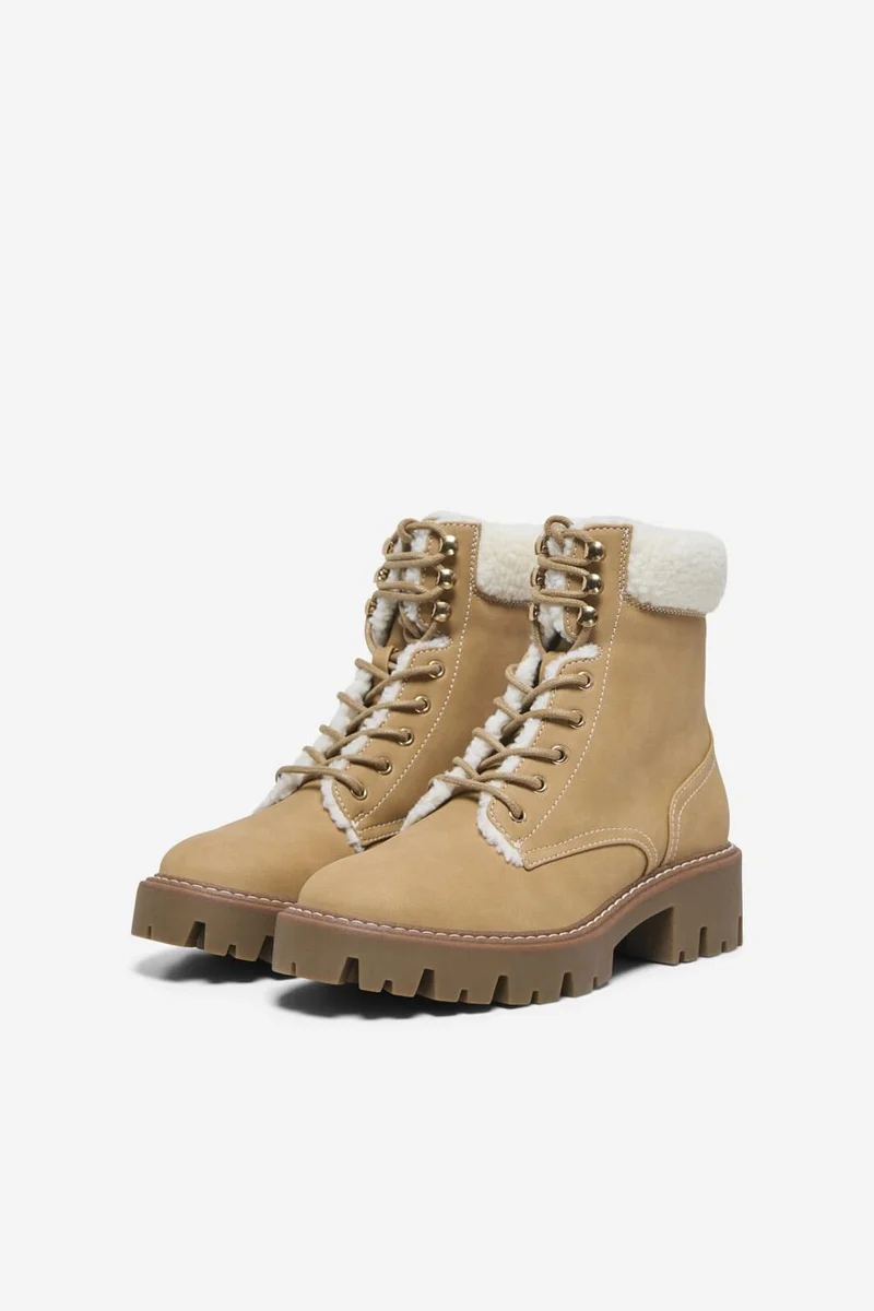 Only - Onlbetty-11 Warm Lace Up - 4844435 New Wheat