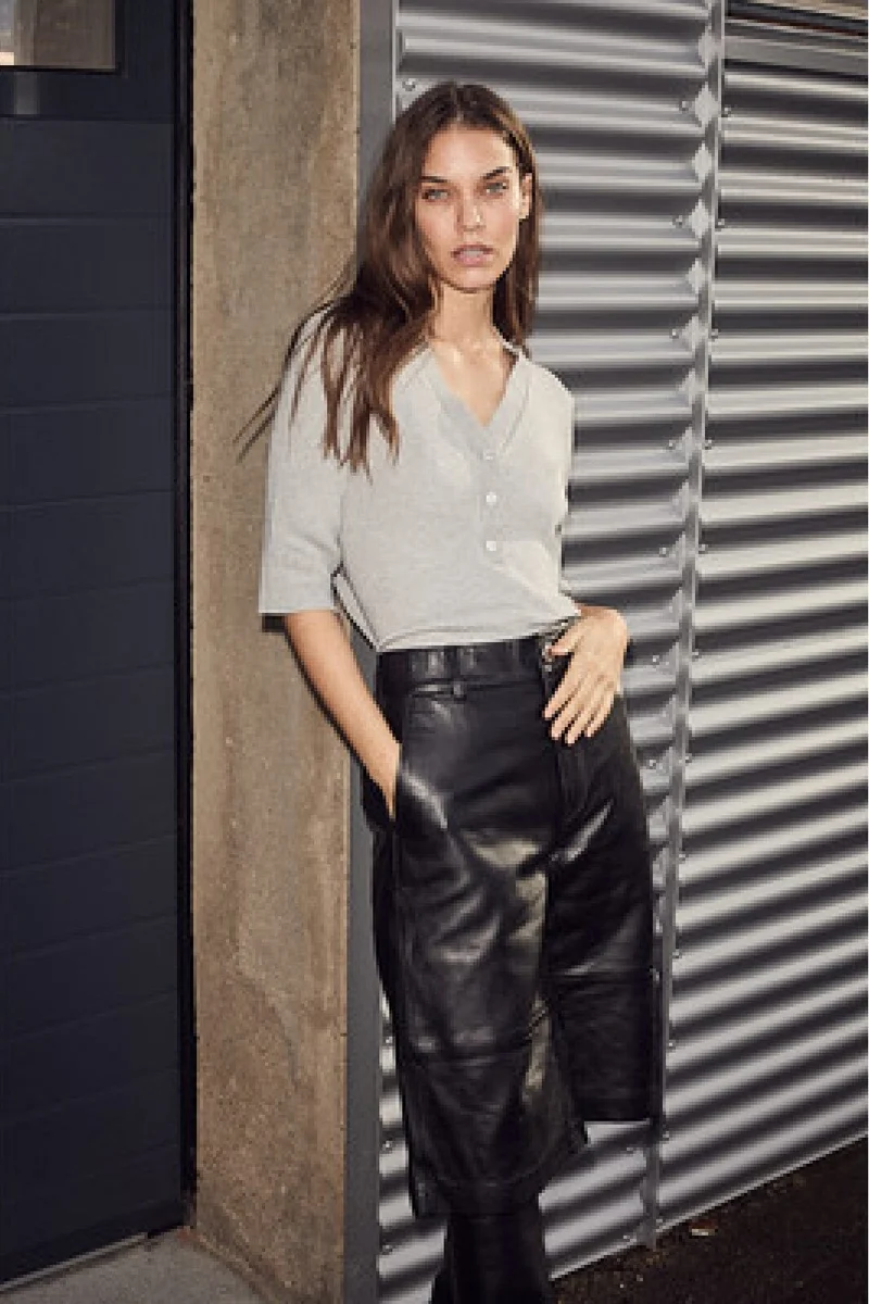 Haute L'Amitié - Leather Bermudas HL10207 - Black