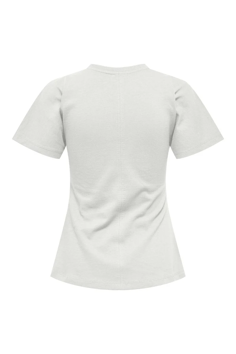 Only - Onlmarie Life S/S Ruching Top - 4960703 Cloud Dancer