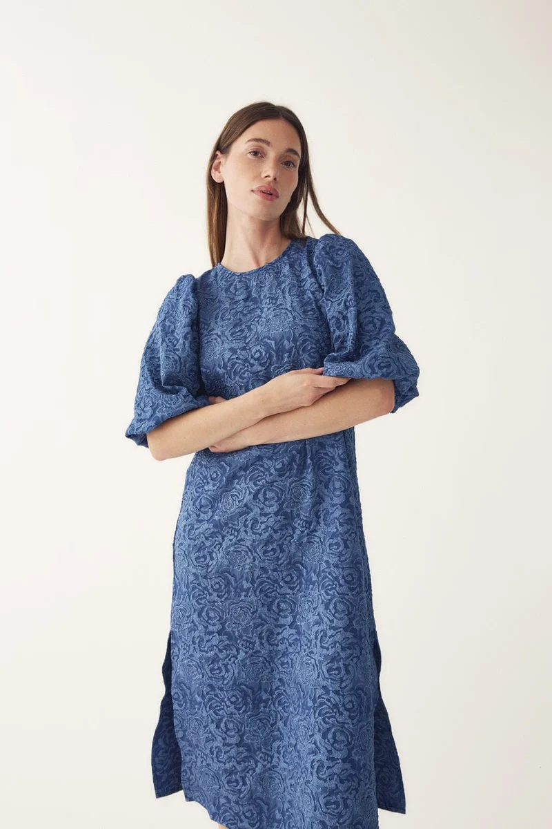 Noella - N-Pastis Long Dress 14840001 - 1004 - Dusty Blue