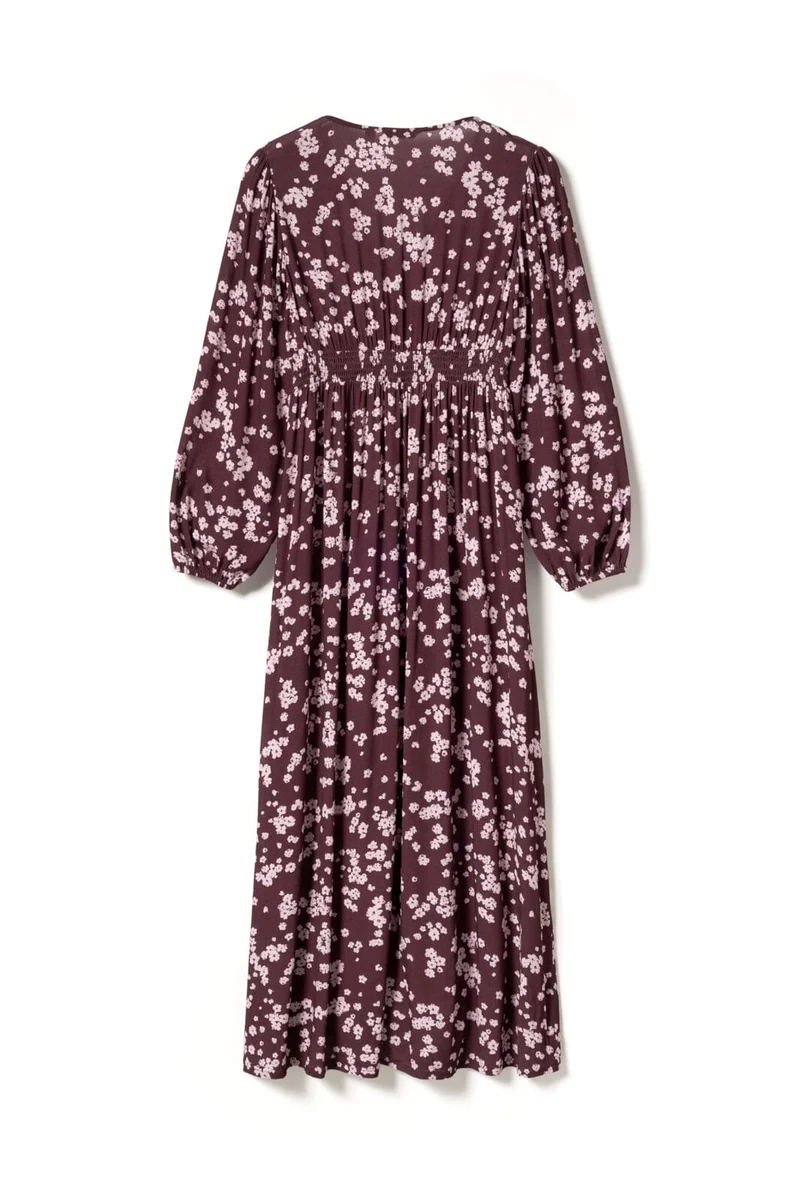 Noella - N-Lilith Maxi Dress 15130003 - 1433 - Deja Burgundy Print