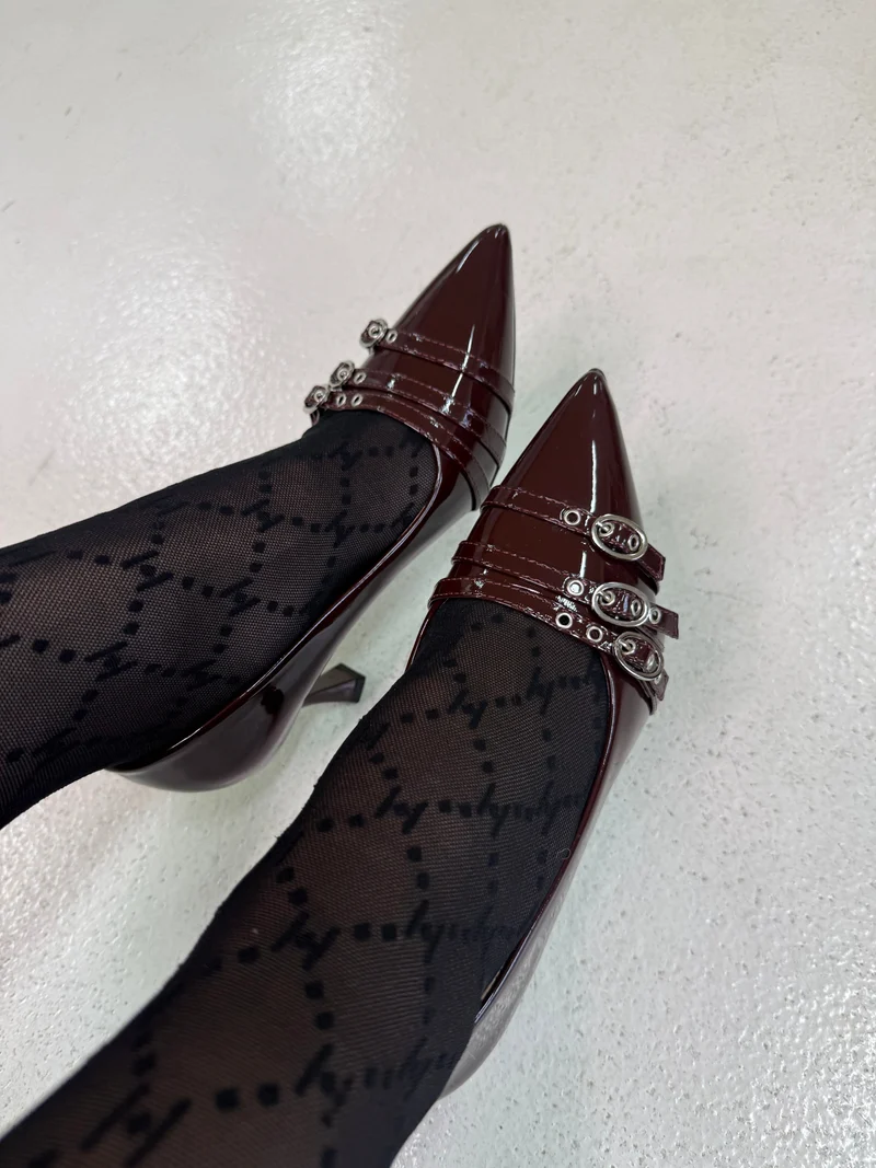 Bloom - Bellflowerstiletto - Dark Maroon