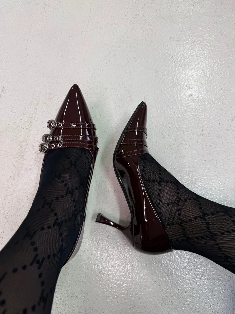 Bloom - Bellflowerstiletto - Dark Maroon