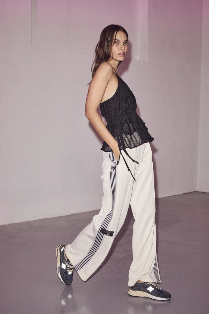 Haute L'Amitié - Baggy Track Tall Pants HL10071 - Off-White