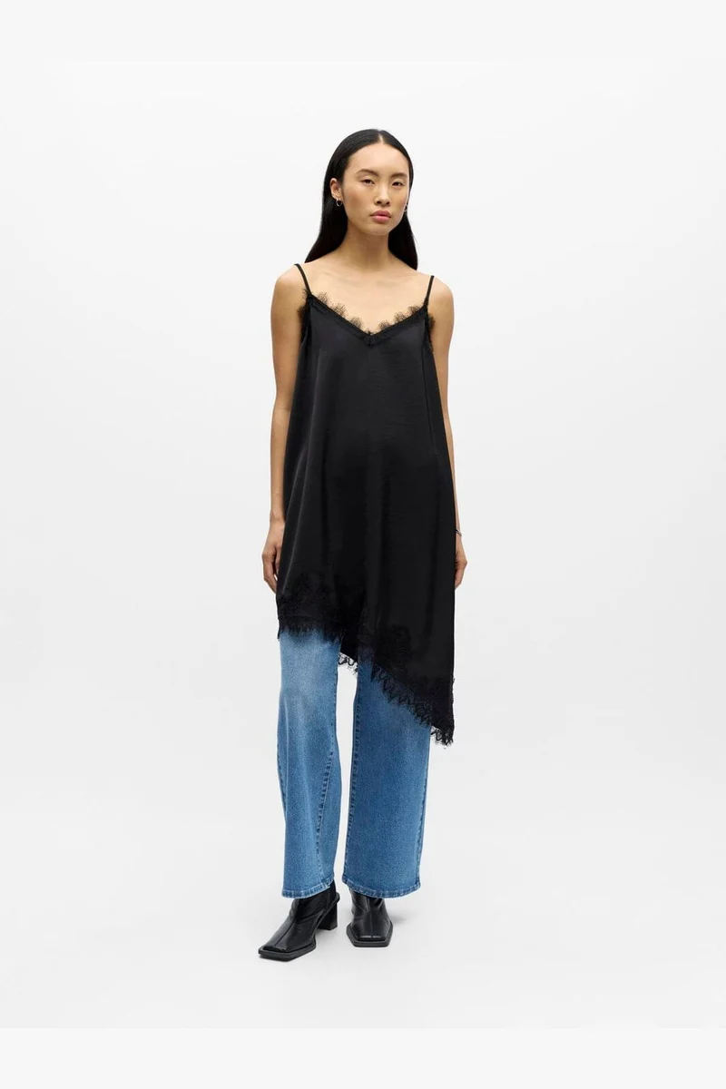 Object - Objnaline Reg Slip Lace Dress Vip 26 - 5094044 Black