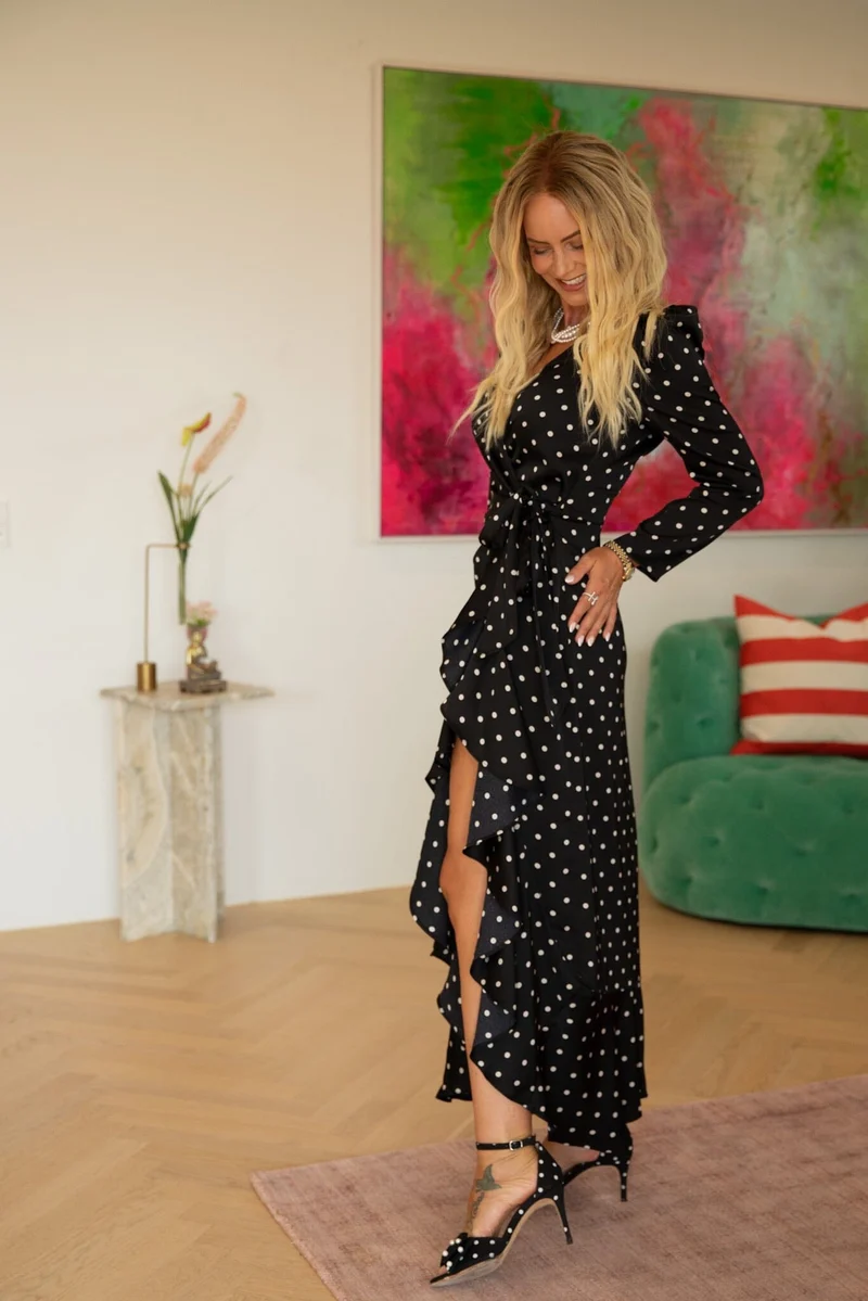 Valentin Studio - Senorita Dot Dress 167300 - 100 - Black