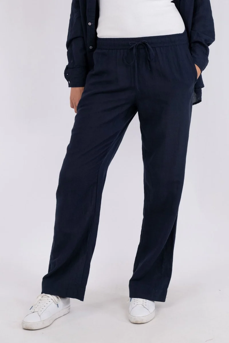 Neo Noir - Sonar Linen Pants - Navy