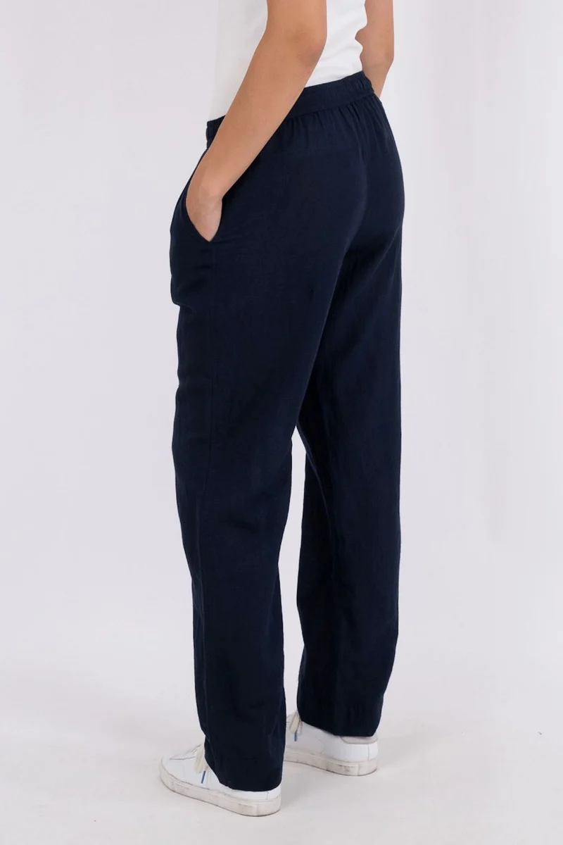 Neo Noir - Sonar Linen Pants - Navy