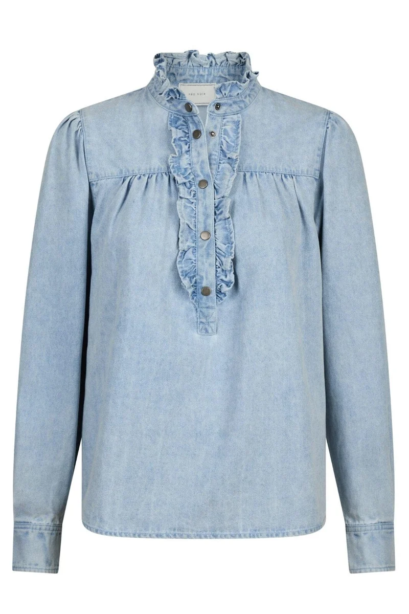 Neo Noir - Justine Denim Shirt 161903 - 145 - Light Blue