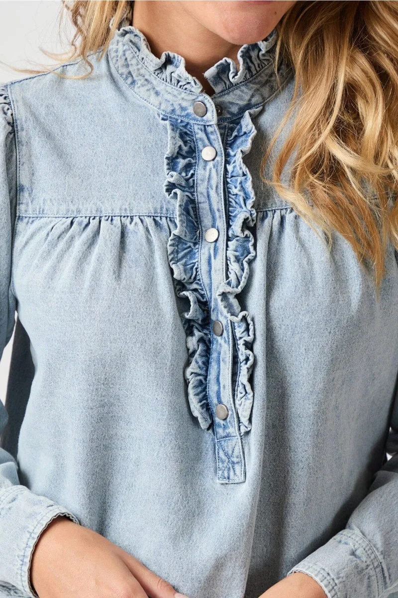 Neo Noir - Justine Denim Shirt 161903 - 145 - Light Blue