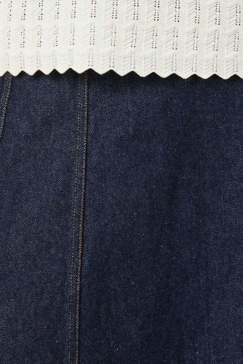 Neo Noir - Raya Denim Skirt 164339 - 534 - Dark Blue
