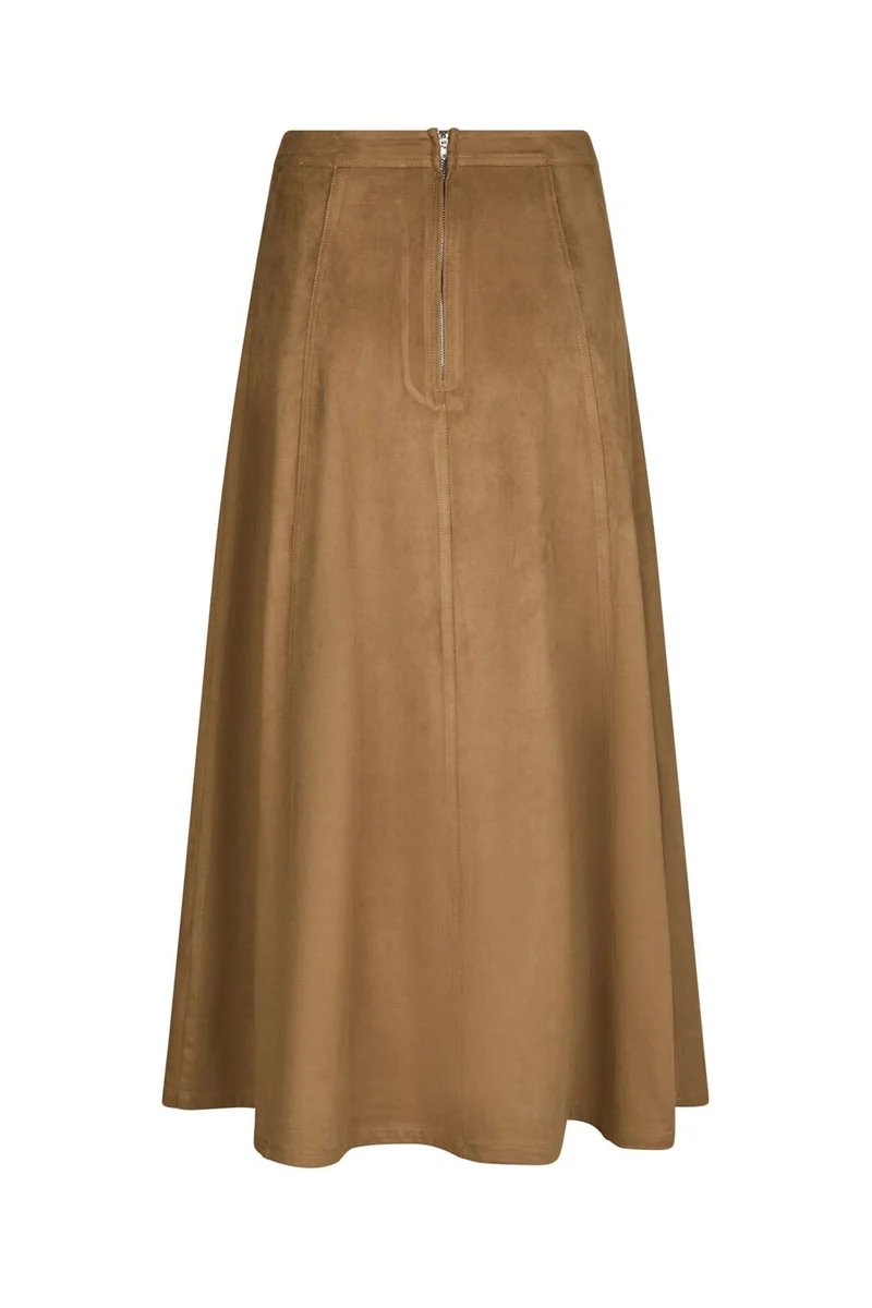 Neo Noir - Raya Faux Suede Skirt 166255 - 604 - Cognac