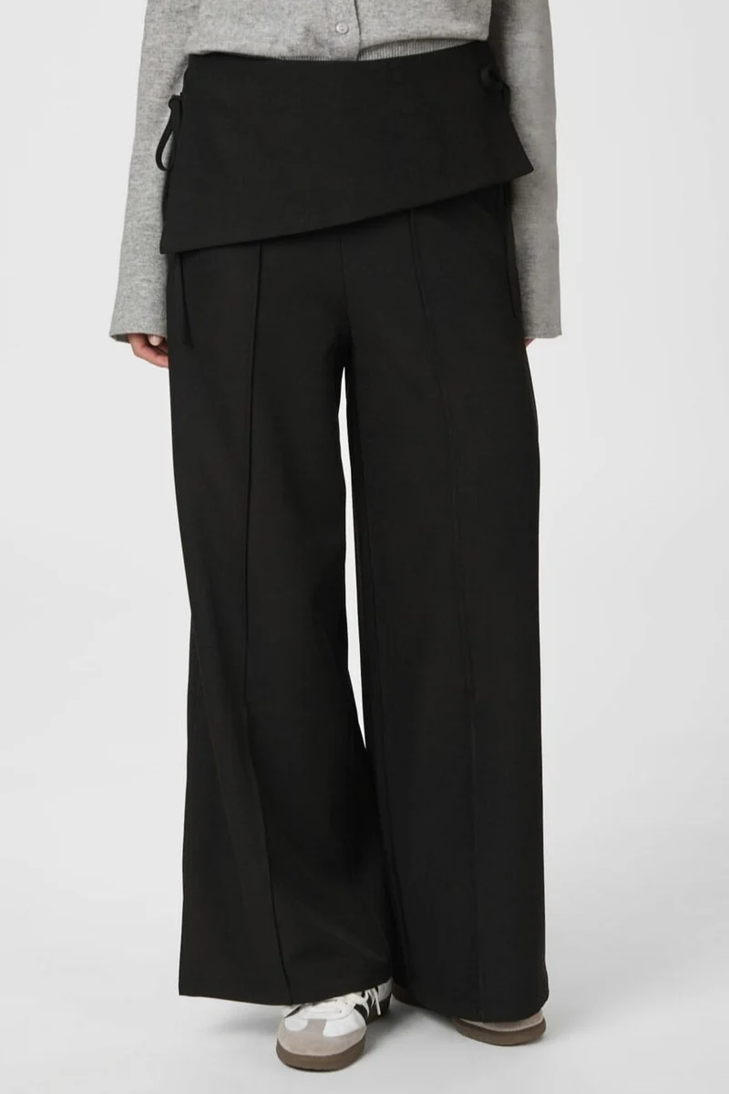 Neo Noir - Deani Fold Pants 166168 - 100 - Black
