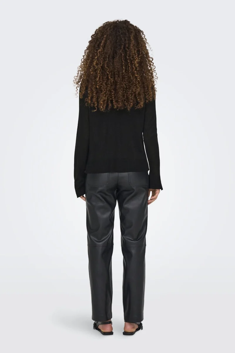 Only - Onlvienna Ls O-Neck Knt - 4727292 Black