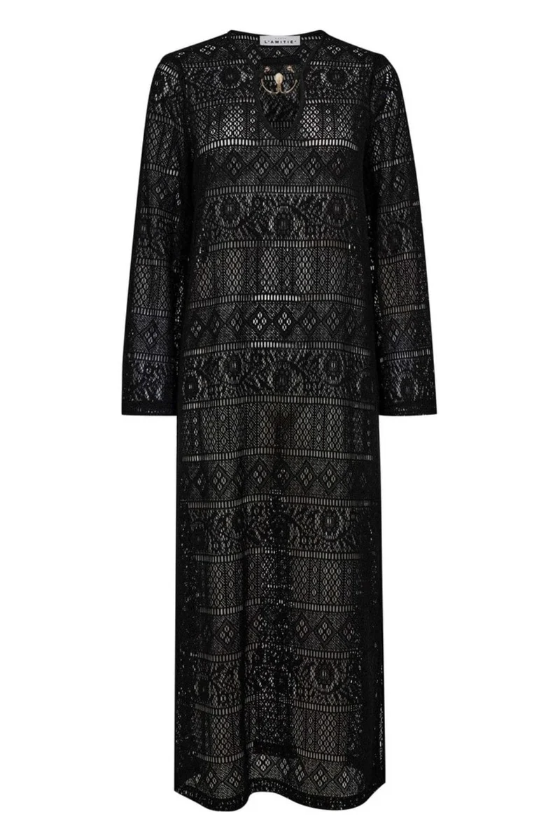 Haute L'Amitié - Utopia Lace Ls Buckle Dress HL10081 - Black