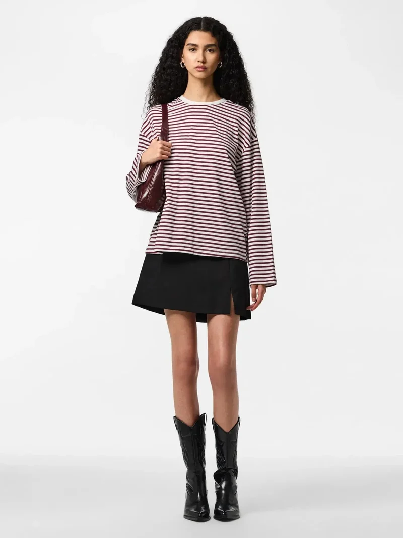 Pieces - Pcbozzy Slit Skirt - 4543165 Black