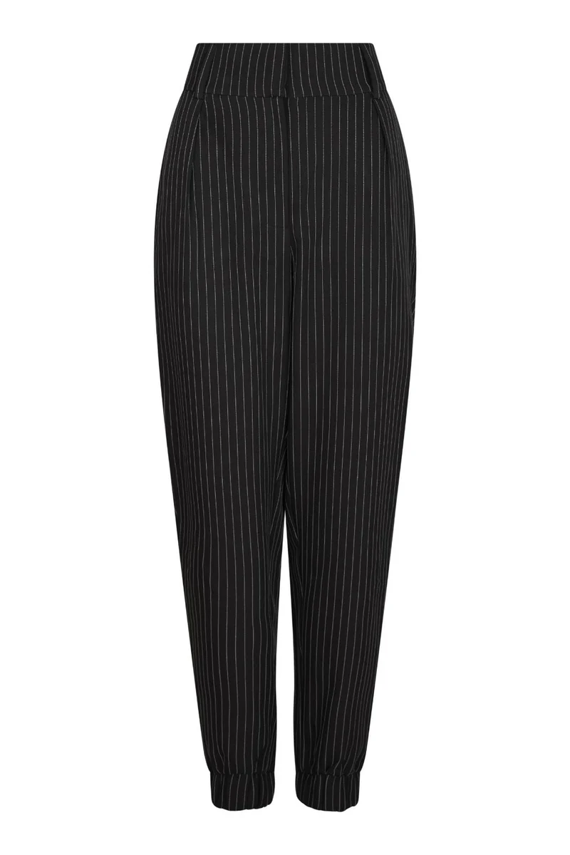 Valentin Studio - Pretty Pinstripe Pants 166335 - 100 - Black