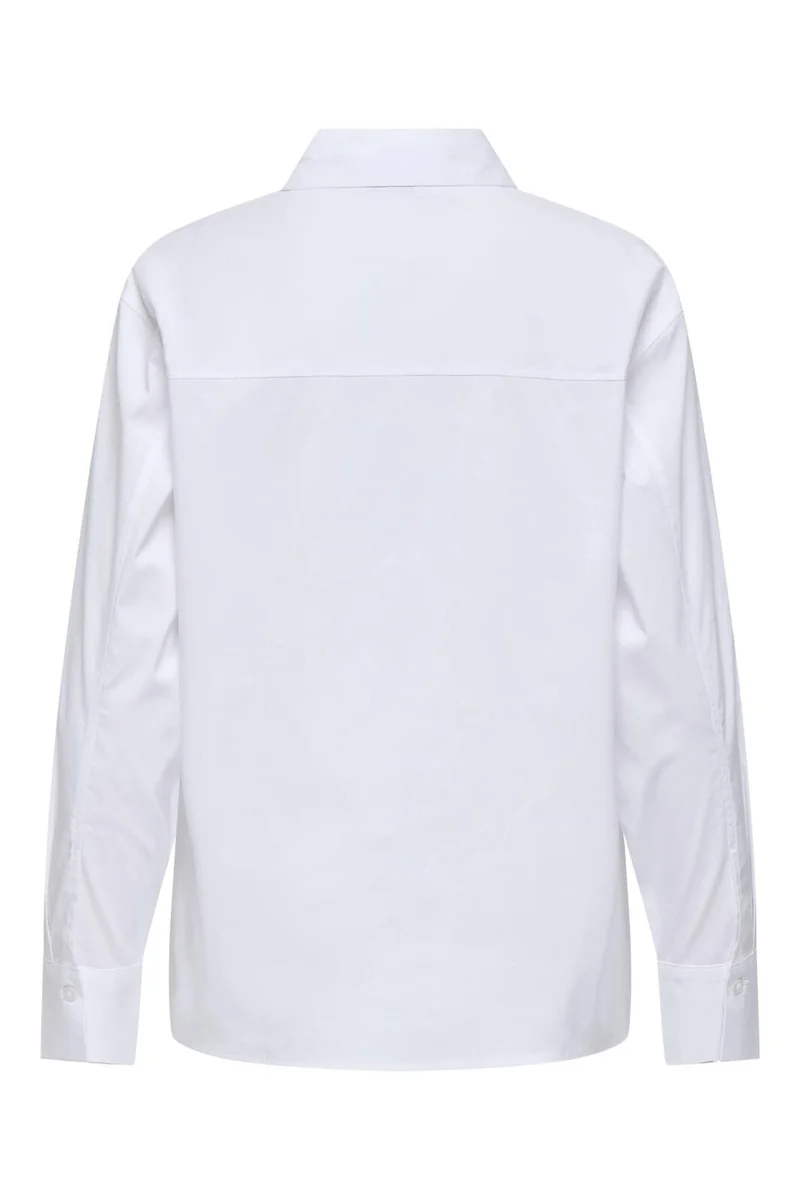 JDY - Jdymio L/S Zip Shirt - 4858745 White