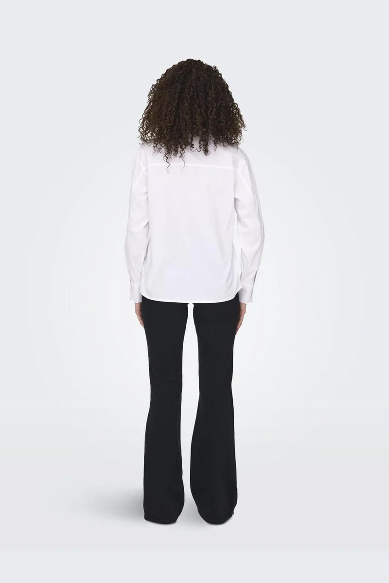 JDY - Jdymio L/S Zip Shirt - 4858745 White