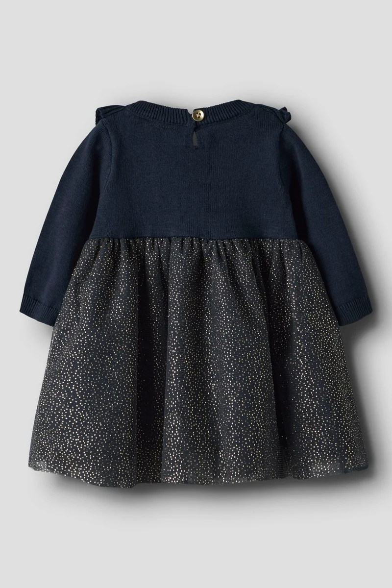 Name It - Nbfrolia Ls Knit Dress - 4874545 Navy Blazer