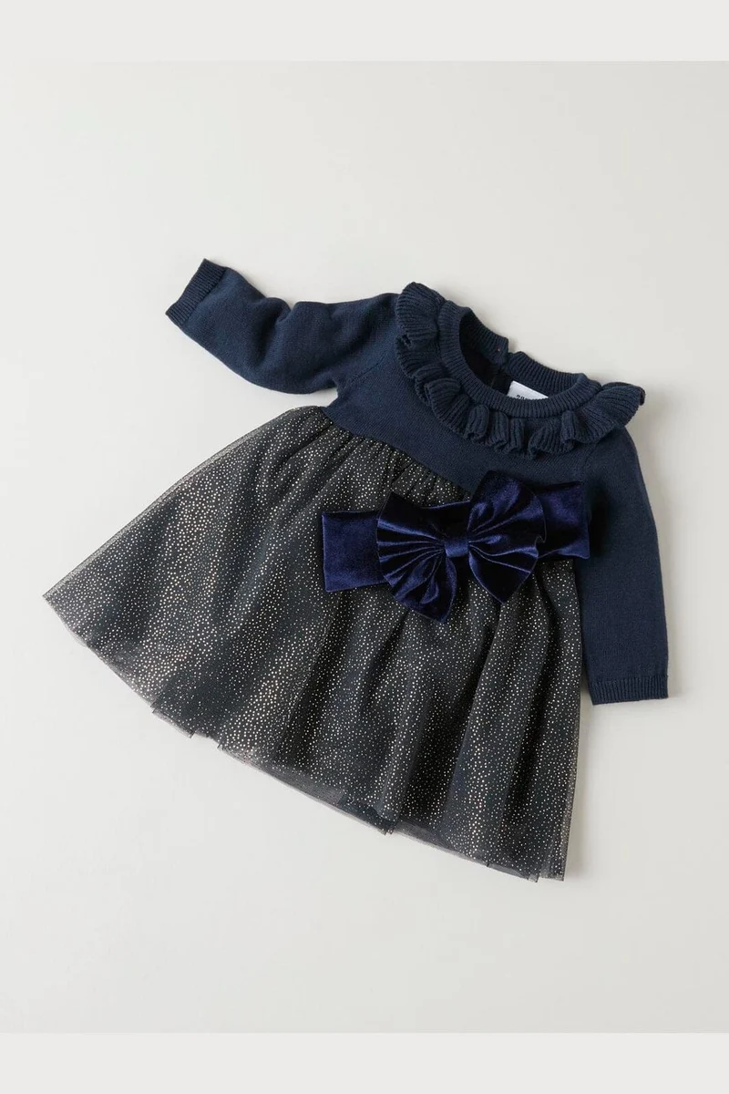 Name It - Nbfrolia Ls Knit Dress - 4874545 Navy Blazer