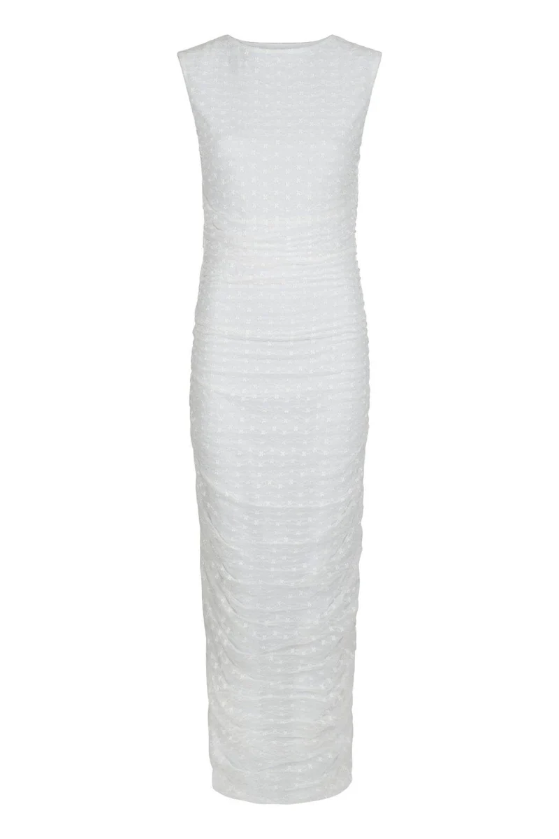 Neo Noir - Valinita Mesh Flower Dress 164904 - 120 - White