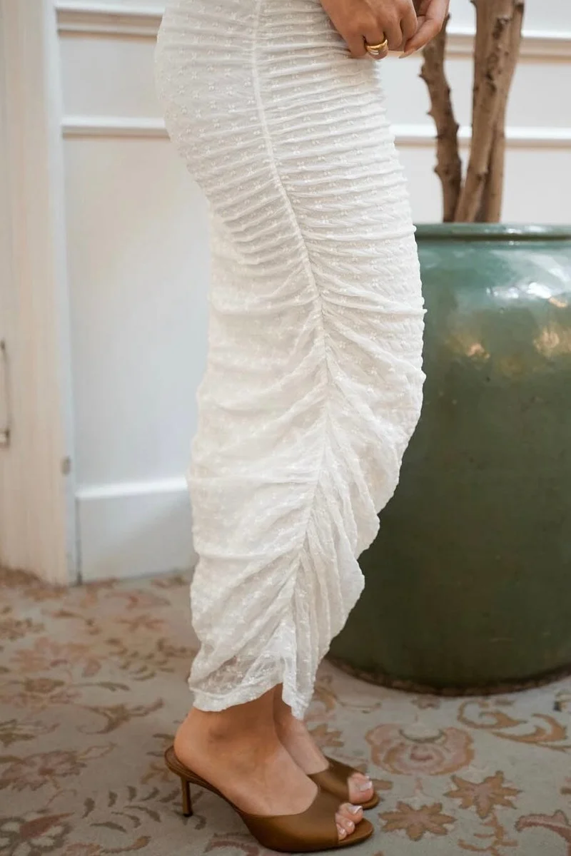 Neo Noir - Valinita Mesh Flower Dress 164904 - 120 - White